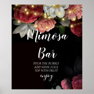 Poster Luzes de corda rústicas para chá de noiva bar de m