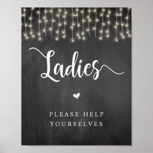 Poster Luzes de cordas, quadro, lavadoras damas