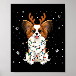 Poster Luzes de Natal do Cão Pallon Rena Funny Xmas Faça