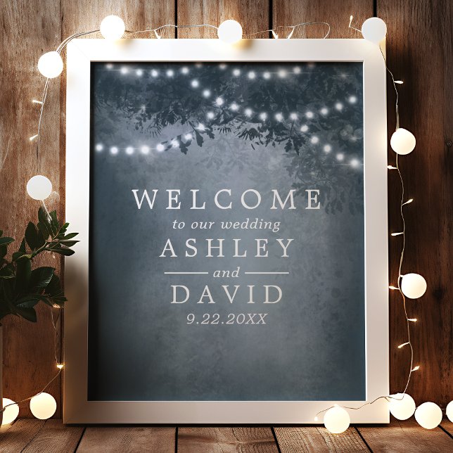 Poster Luzes De Natal Em Árvore Rústica Para Casamento Be (Criador carregado)