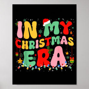 Poster Luzes de Natal Groovy na Minha Era de Natal Festa