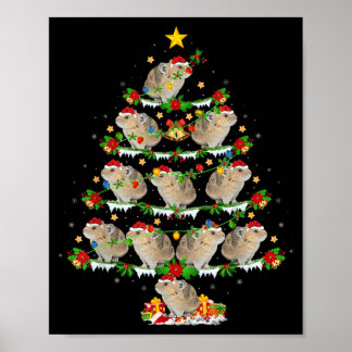 Poster Luzes de Natal Pika Amante Pika Árvore de Natal
