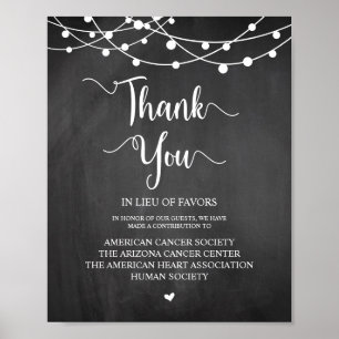 Poster Luzes de String, Doação de Casamento, Contribui