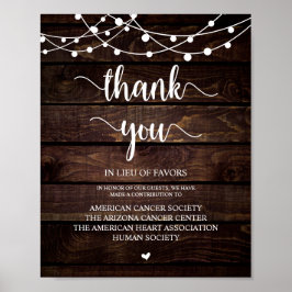 Poster Luzes de String, Donação de Casamento, Contribuiçã