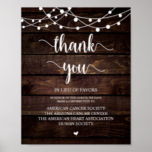 Poster Luzes de String, Donação de Casamento, Contribuiçã