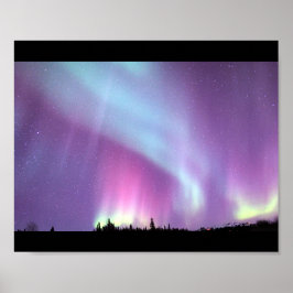 Poster Luzes do Céu Noturno de Alaska Lindas