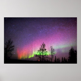 Pôster Luzes do Norte do Céu Noturno de Alaska Arte Crepi