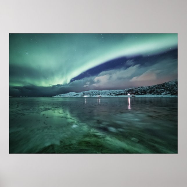 Poster Luzes do Norte Noruega (Frente)