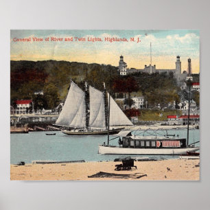 Poster Luzes gêmeas, Highlands, Magnet postal Vintage