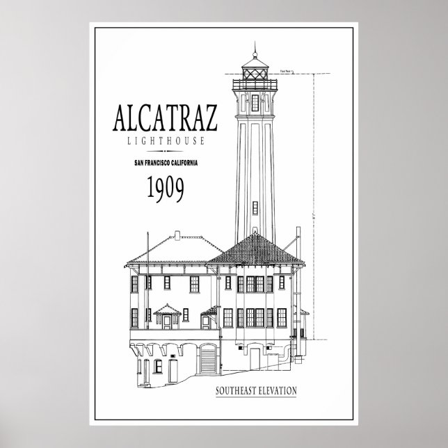 PÔSTER LUZES NA ARQUITETURA DA ILHA DE ALCATRAZ (Frente)