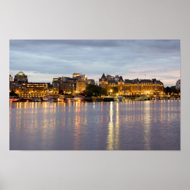 Poster Luzes noturnas de Victoria Harbor (Frente)