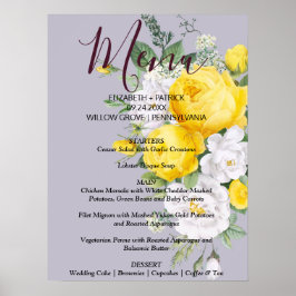 Poster Luzes russas - Símbolo amarelo do menu floral