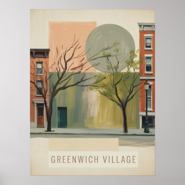 Poster luzes tranquilas da rua de Greenwich Village (Frente)