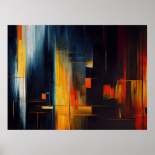 Poster Luzes Urbanas Geometria Abstrata