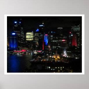 Poster luzes vívidas da sydney