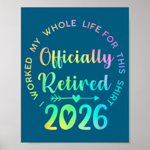Poster Ly Aposentada 2026 Roupa de Aposentadoria Engraçad