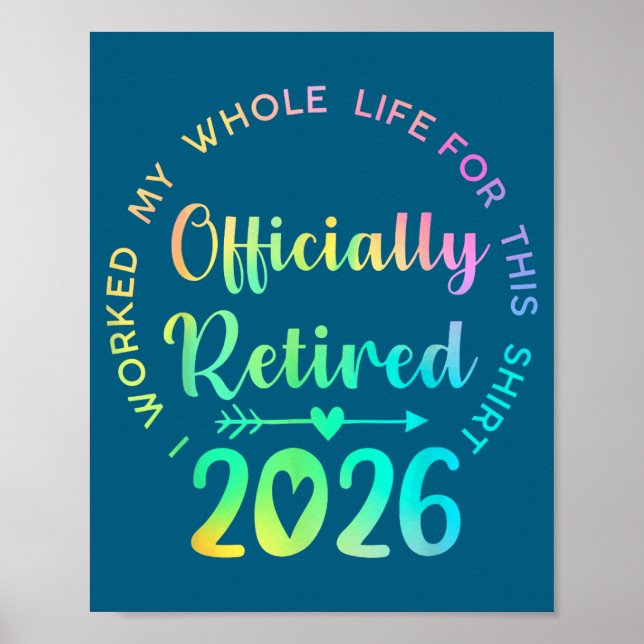 Poster Ly Retired 2026 Funny Retirement For Women  (Frente)