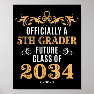 Poster Ly um aluno da 5ª série Classe futura 2034 Vintage
