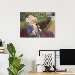 Poster Lydia Crocheting no Jardim de Marly, Mary Cassatt