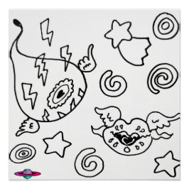 Pôster M13 Adoraria Estranho Olhos e Lábios