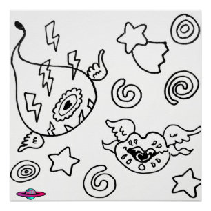 Pôster M13 Adoraria Estranho Olhos e Lábios