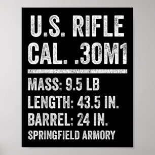 Poster M1 Garand Rifle Funny Ww2 Vet Segunda Guerra Mundi