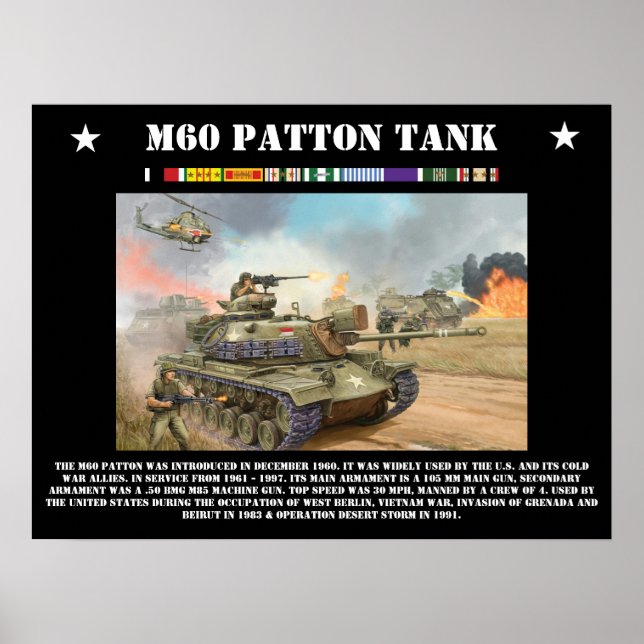 Poster M-60 Patton Tank (Frente)