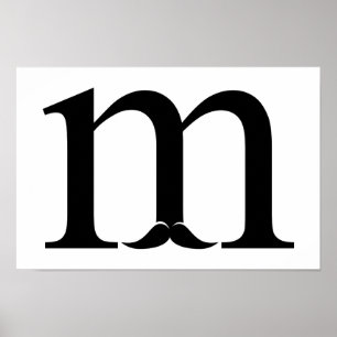 Poster M para bigode
