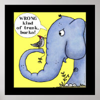 Má compreensão do elefante e do pica-pau