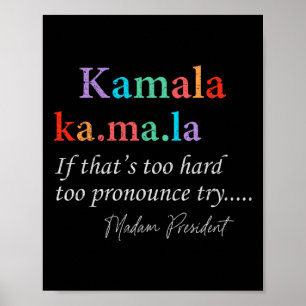 Poster Ma La Kamala Harris Definição Madam President 202