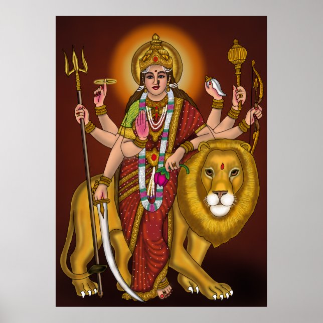 Poster Maa Durga Auto-falante (Frente)
