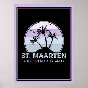 Poster Maarten, o amigo Retro Ilha Sint Martin