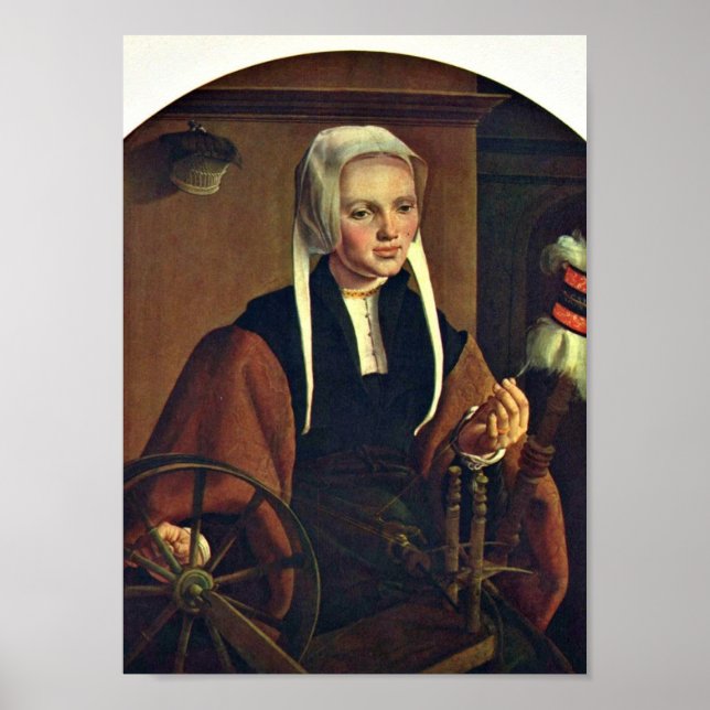 Poster Maarten van Heemskerck - Retrato de uma Mulher (Frente)
