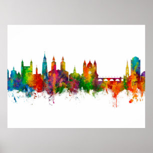 Poster Maastricht Países Baixos Skyline