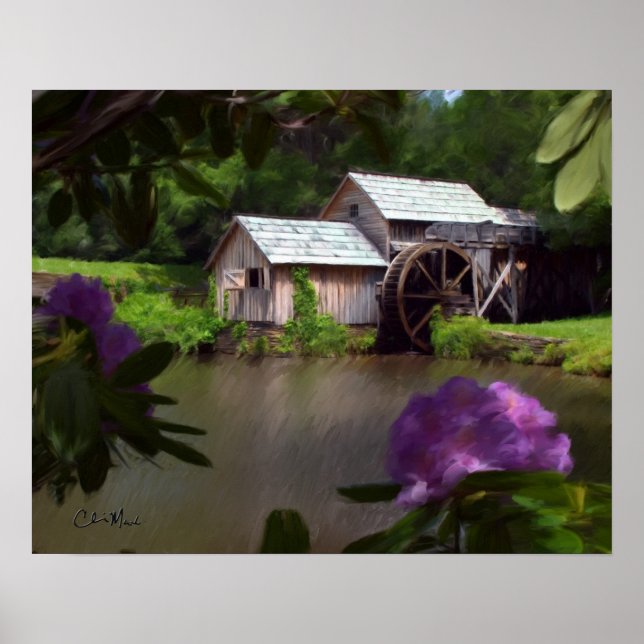Pôster Mabry Mill - Pintura (Frente)
