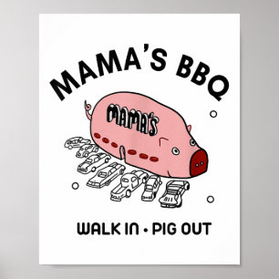 Poster Mac Mamas Churrasco Caminha No Porco Fora Sunny Su