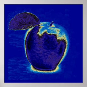 Pôster Maçã azul