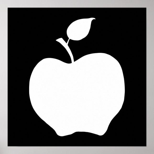 Pôster Maçã Branca e Preta (Frente)