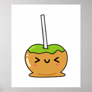 Poster Maçã Doce Kawaii
