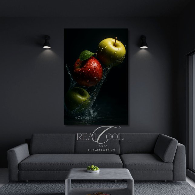 Poster Maçã Espalhando Água – Arte de Parede de Fotografi (Criador carregado)