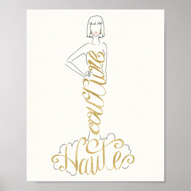 Poster Maçã Selvagem | Na moda Sayings - Couture Haute Dr (Frente)