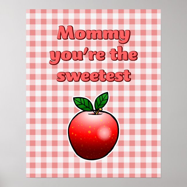 Poster Maçã Vermelha Deliciosa (Frente)