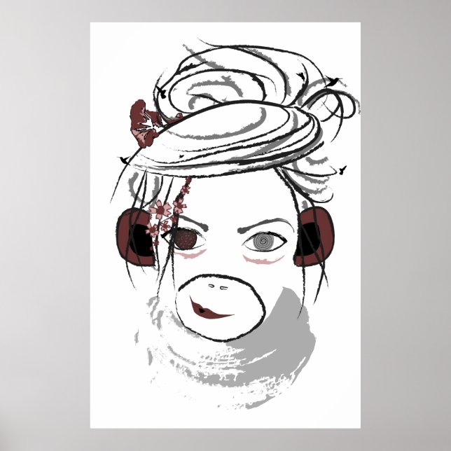 Pôster macaco. (Frente)