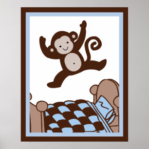 Pôster Macaco 3 Jumpin no poster/impressão da arte da