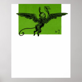Poster Macaco Alado