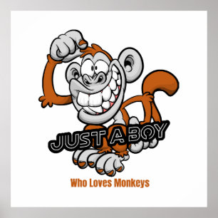Poster macaco apenas um menino