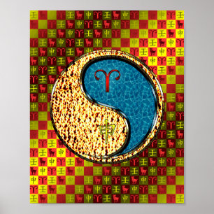 Poster Macaco Aries & Water