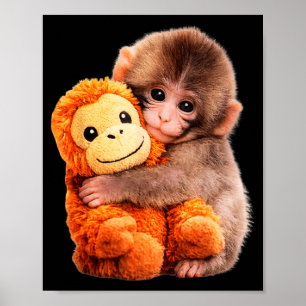 Poster Macaco bebê soco