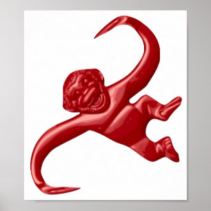 Poster Macaco-Brinquedo Retro Pesadelo