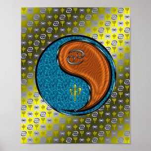 Poster Macaco cancer e madeira